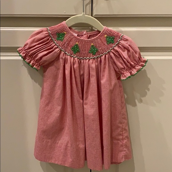 Other - Christmas Tree smocked dress